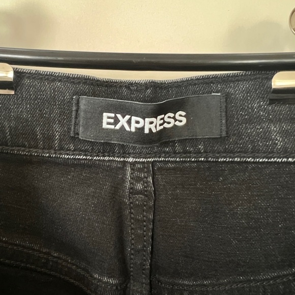 Express Women’s Black Jeans Size 0/R. Slim Ankle Super High Rise. - Picture 2 of 5